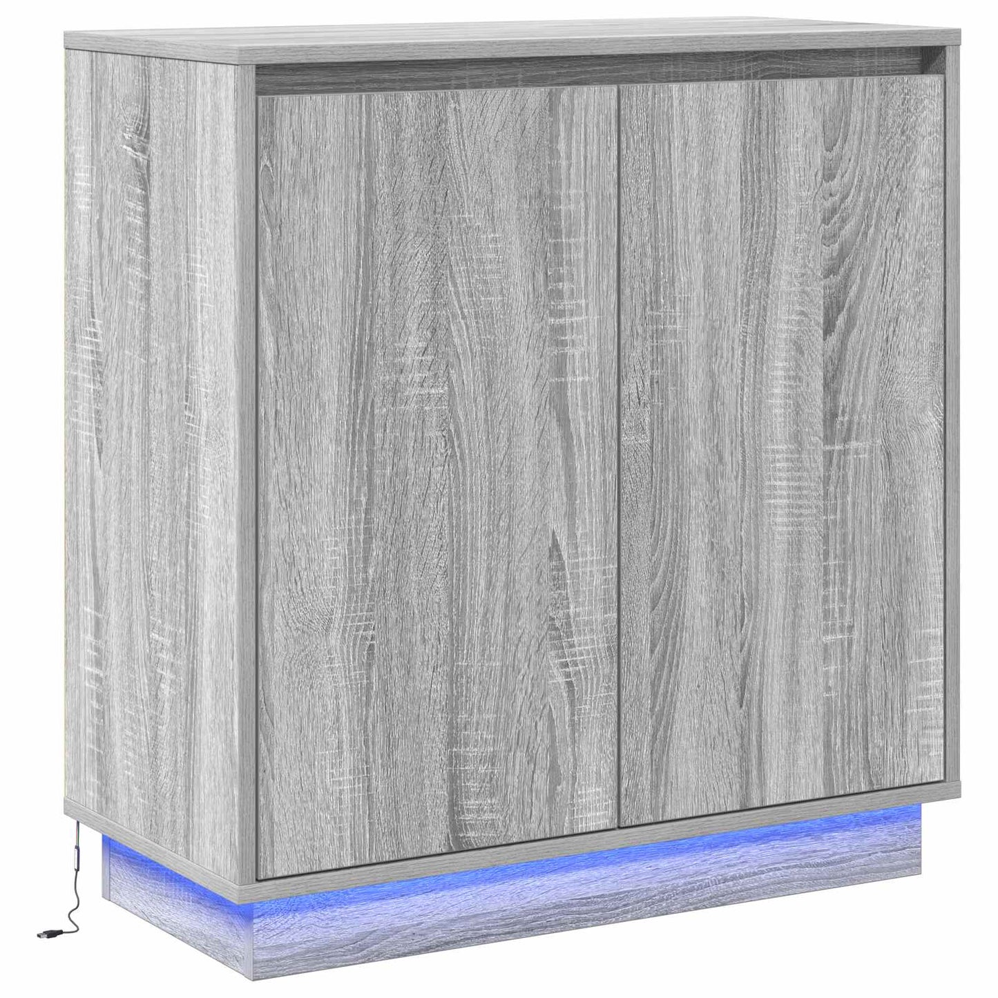Madia LED Grigio Sonoma 71 x 34,5 x 75 cm Legno ingegnerizzato
