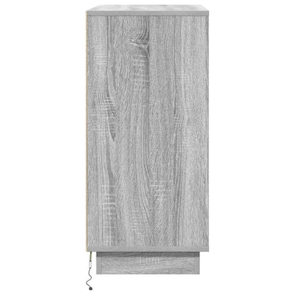 Madia LED Grigio Sonoma 71 x 34,5 x 75 cm Legno ingegnerizzato