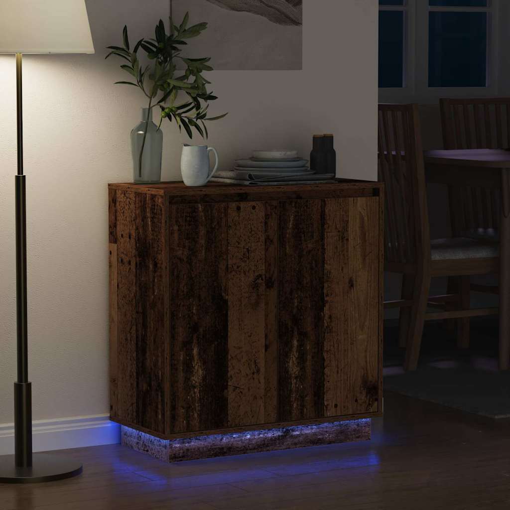 Madia LED per Legno antico 71 x 34,5 x 75 cm Legno multistrato