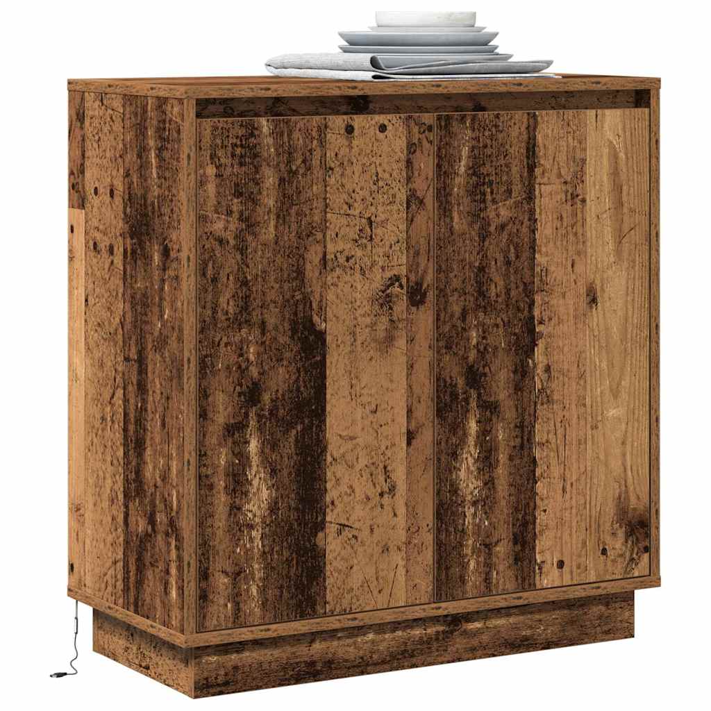 Madia LED per Legno antico 71 x 34,5 x 75 cm Legno multistrato