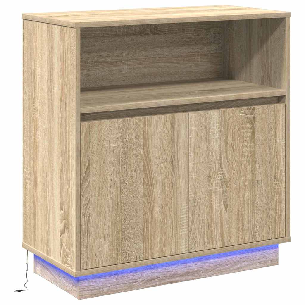 Madia LED Rovere Sonoma 71 x 34,5 x 75 cm Legno multistrato