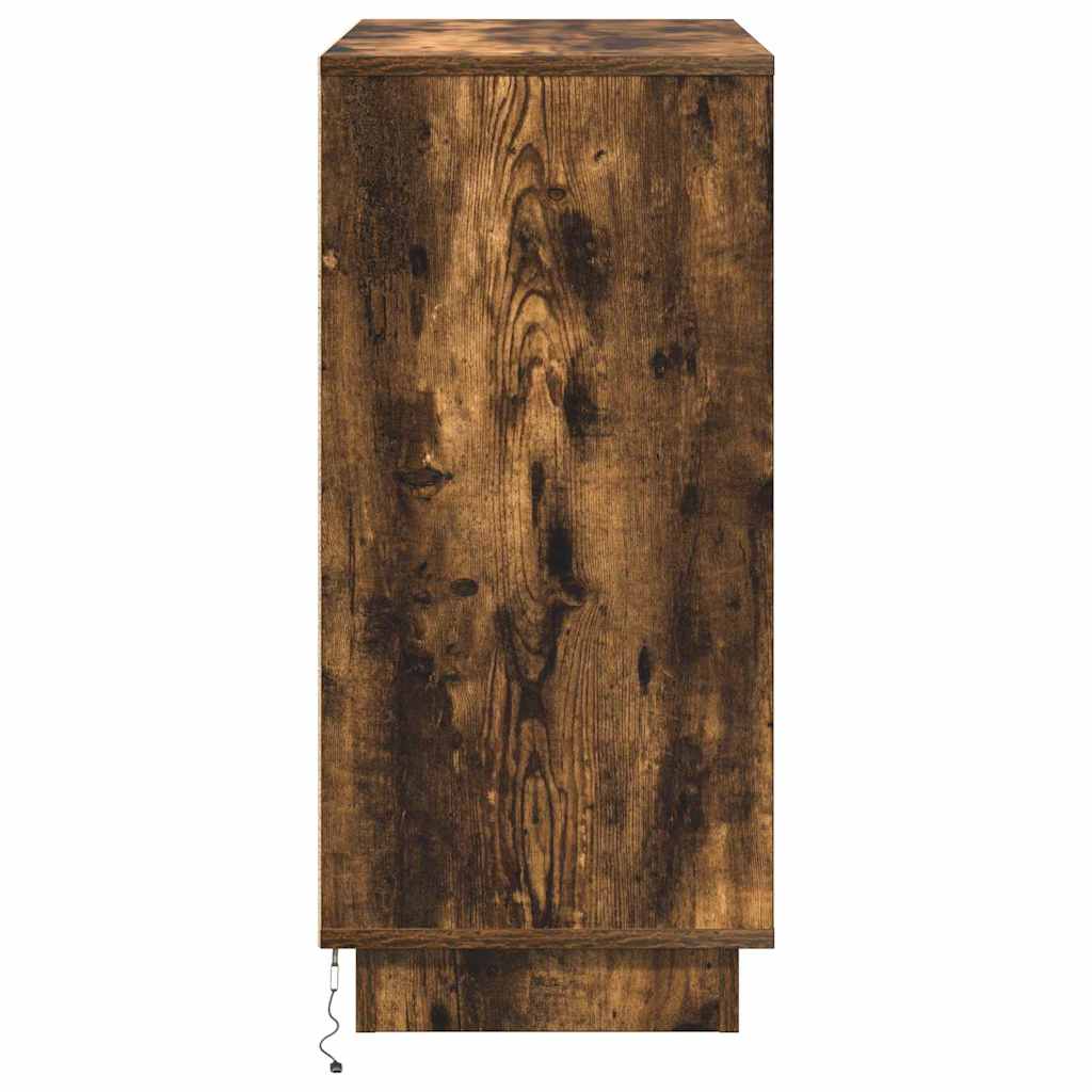 Madia LED Rovere fumé 71 x 34,5 x 75 cm Legno multistrato