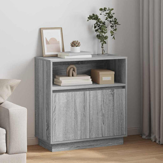 Madia LED Grigio Sonoma 71 x 34,5 x 75 cm Legno multistrato