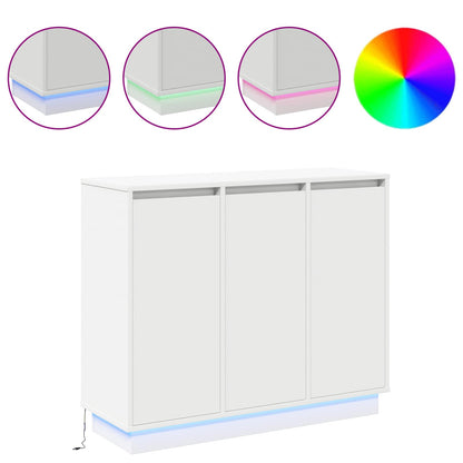 Madia LED Bianco 90 x 32 x 75 cm Legno multistrato