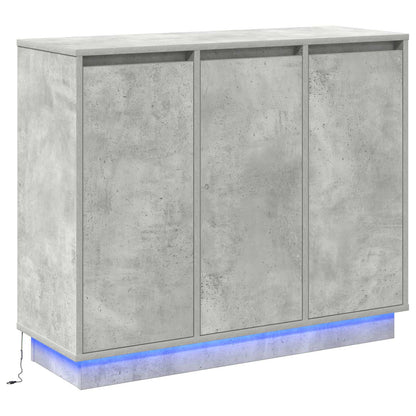 Madia LED Grigio cemento 90 x 32 x 75 cm Legno multistrato
