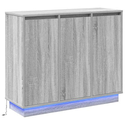 Madia LED Grigio Sonoma 90 x 32 x 75 cm Legno multistrato