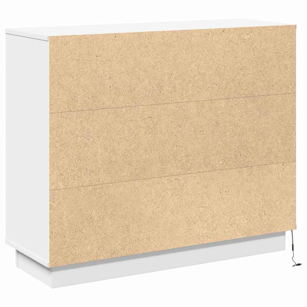 Madia LED Bianco 90 x 32 x 75 cm Legno ingegnerizzato