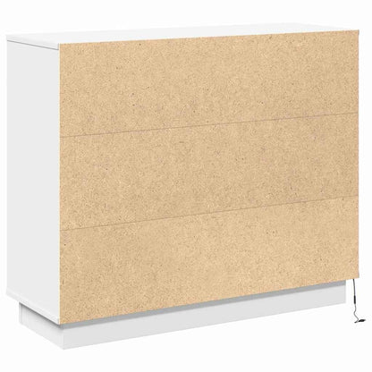 Madia LED Bianco 90 x 32 x 75 cm Legno ingegnerizzato