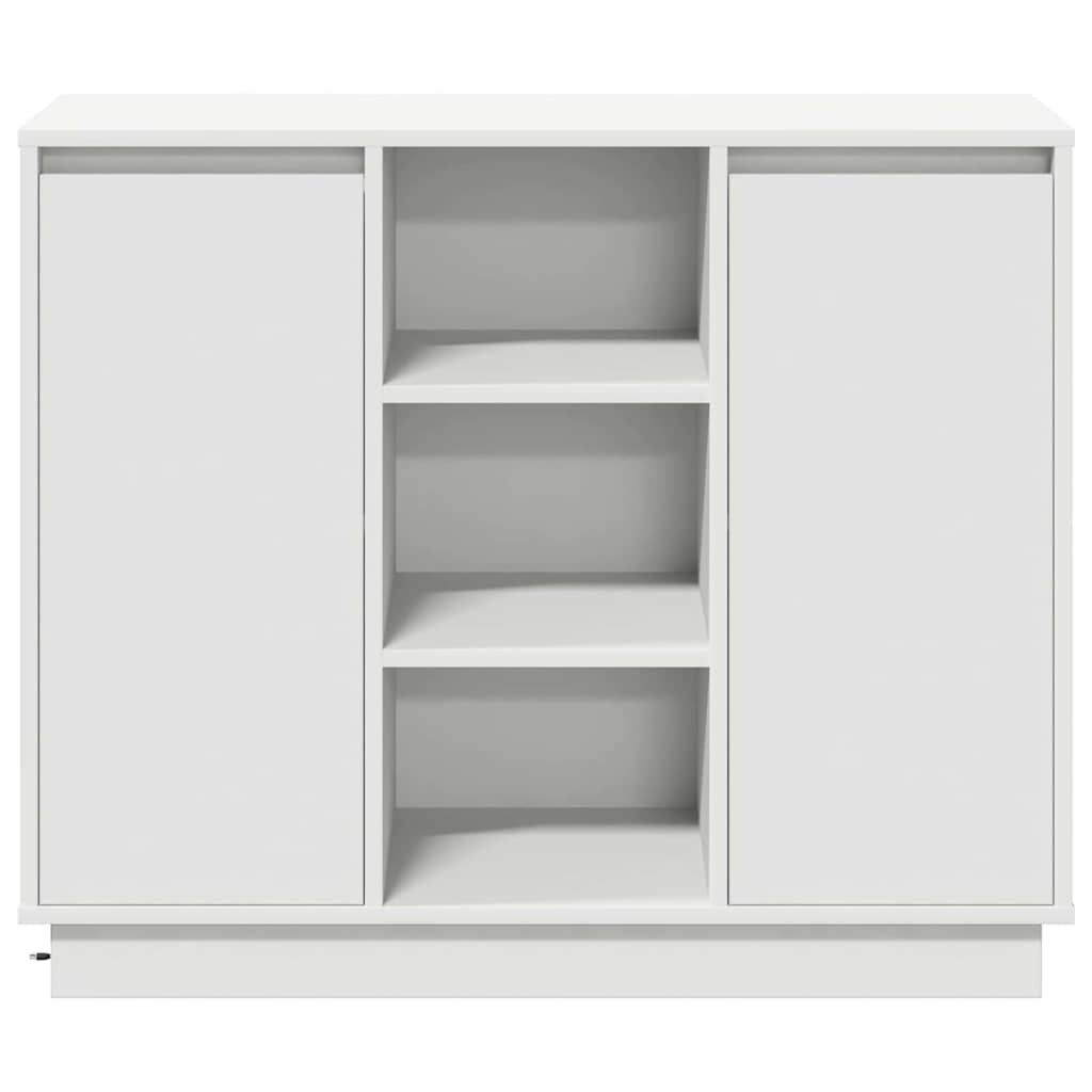 Madia LED Bianco 90 x 32 x 75 cm Legno multistrato