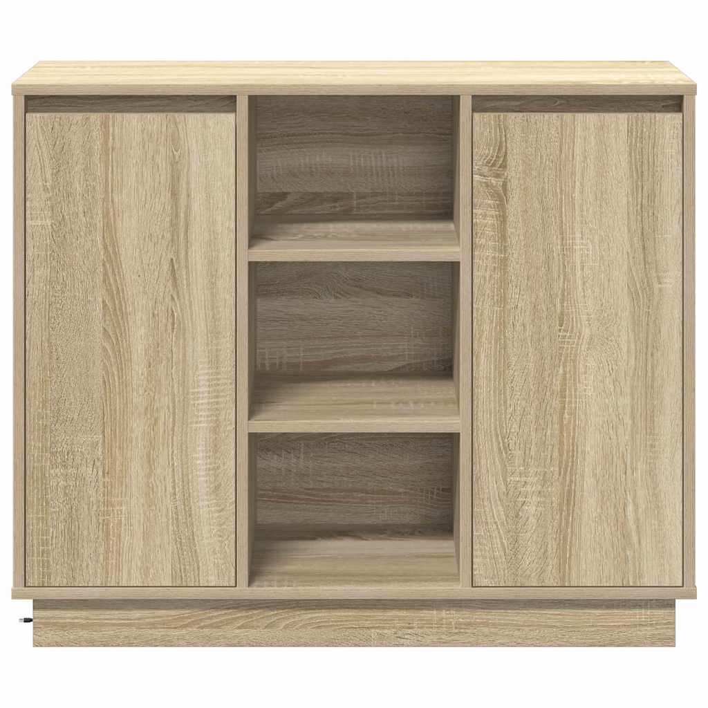 Madia LED Rovere Sonoma 90 x 32 x 75 cm Legno multistrato