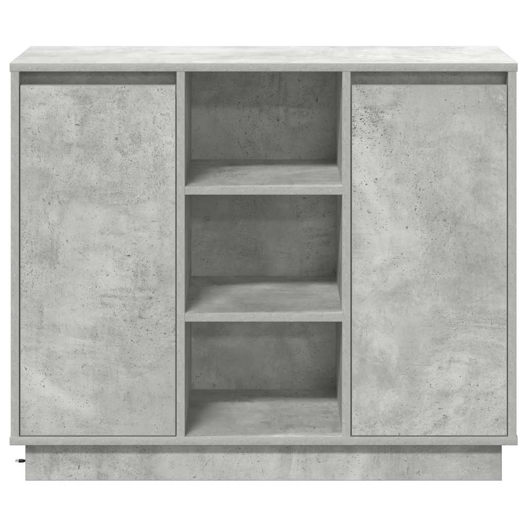 Madia LED Grigio cemento 90 x 32 x 75 cm Legno multistrato