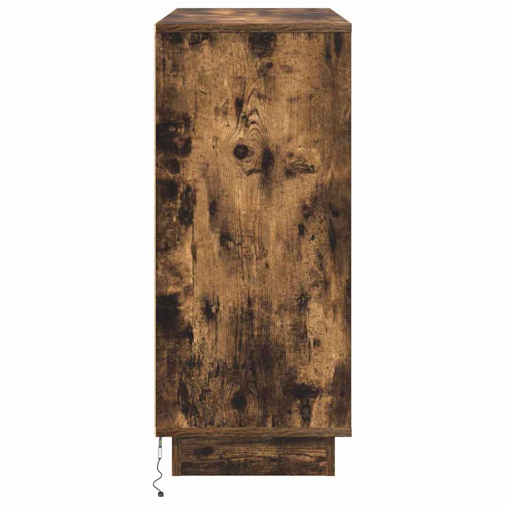 Madia LED Rovere fumé 90 x 32 x 75 cm Legno ingegnerizzato | homemem39