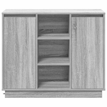 Madia LED Grigio Sonoma 90 x 32 x 75 cm Legno multistrato