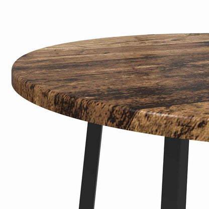 Set tavolini con lo scaffale 2 pcs Legno Antico e Nero