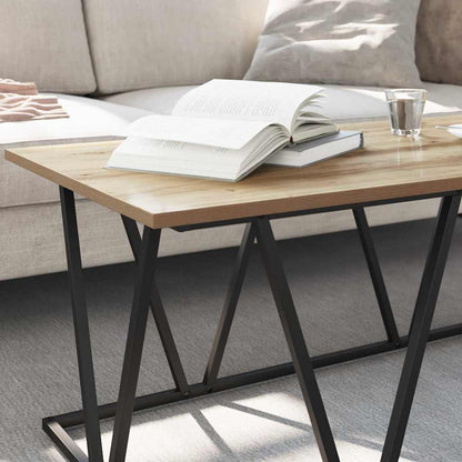 Tavolino da salotto Rovere artigianale 100 x 50 x 40 cm