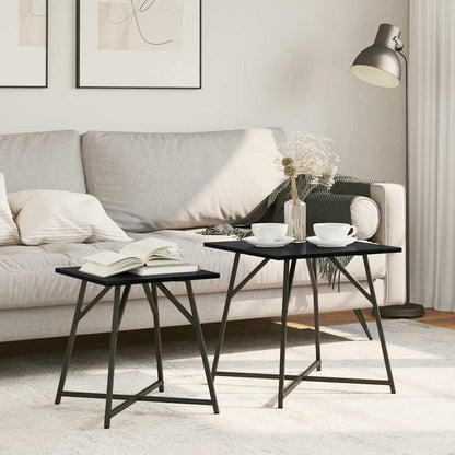 Set tavolini 2 pcs Rovere Nero