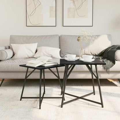 Set tavolini 2 pcs Rovere Nero