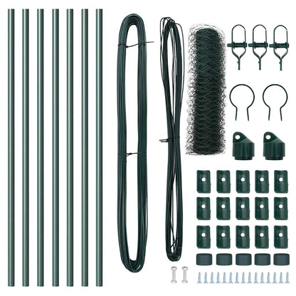 Recinzione esagonale da esterno da fissare a terra 10 x 0,5 m