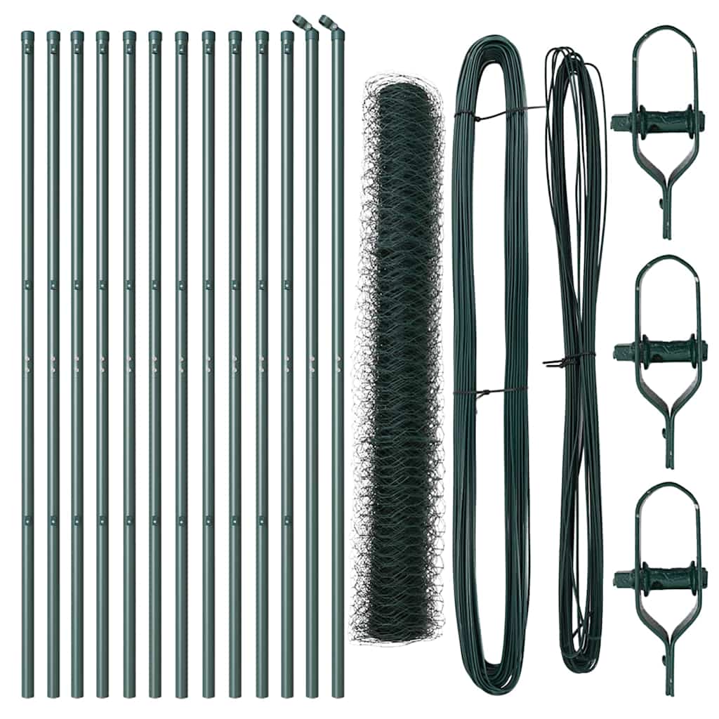 Palo della recinzione Verde 25 x 1,4 m (maglia da 36 mm)