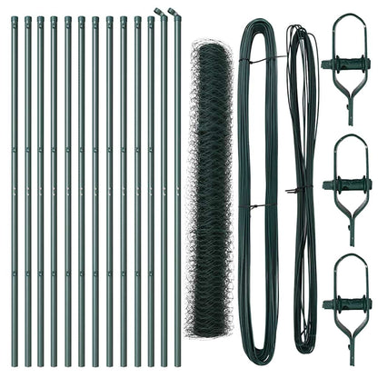 Palo della recinzione Verde 25 x 1,4 m (maglia da 36 mm)