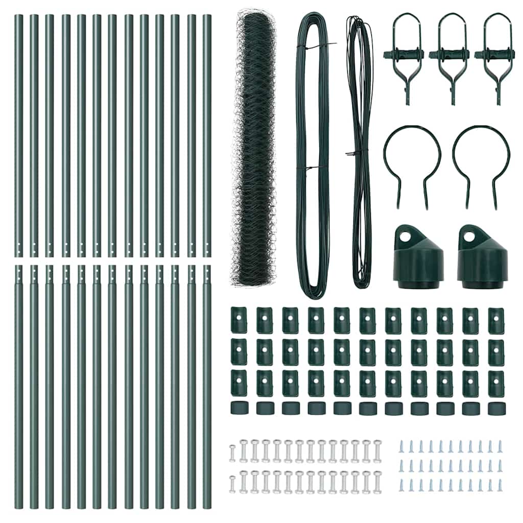 Palo della recinzione Verde 25 x 1,4 m (maglia da 36 mm)