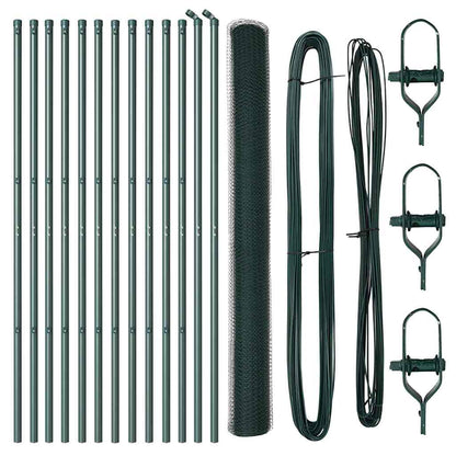 Palo della recinzione Verde 25 x 1,5 m (rete da 13 mm) Acciaio