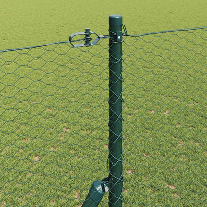 Palo della recinzione Verde 25 x 1,5 m (rete da 25 mm) Acciaio | homemem39