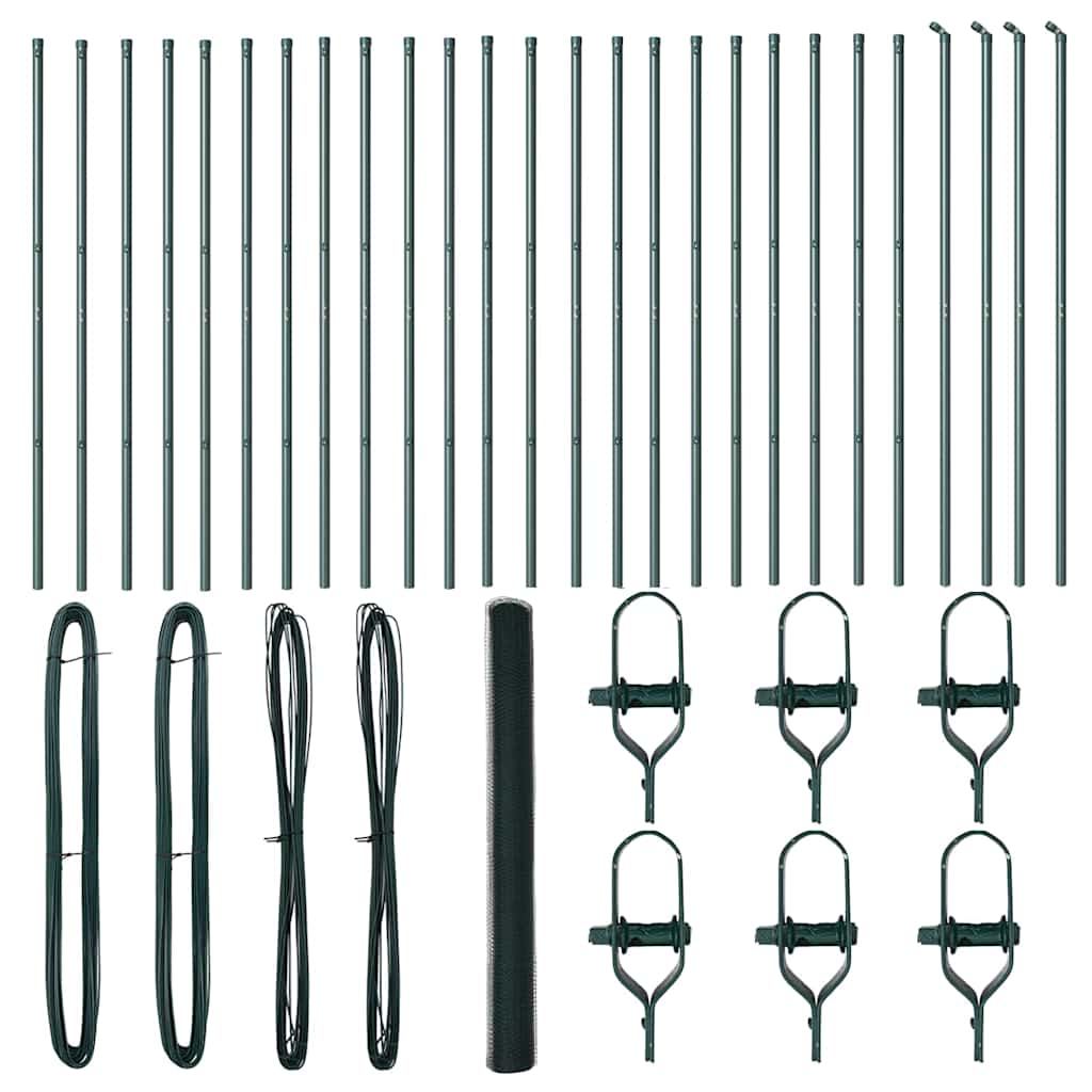 Palo della recinzione Verde 50 x 1,5 m (rete da 13 mm)