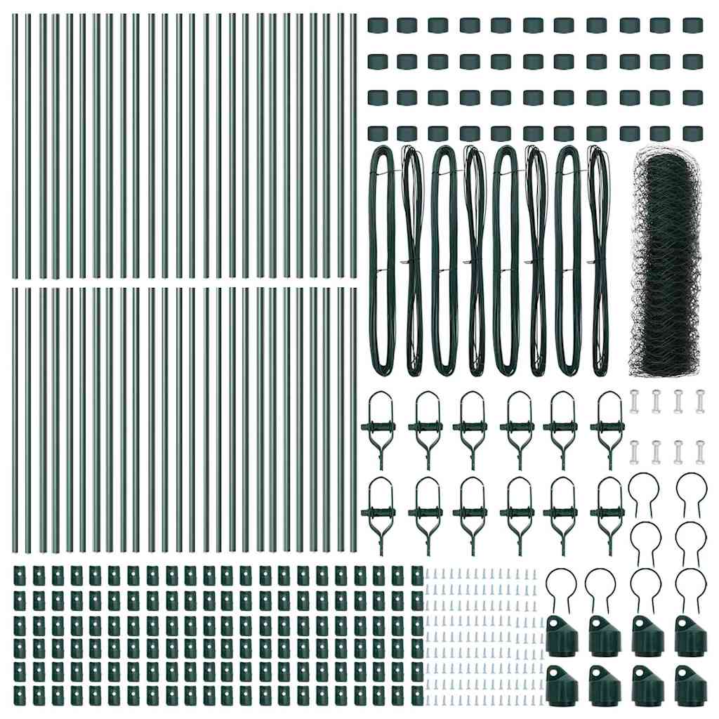 Palo della recinzione Verde 100 x 0,4 m (rete 50 mm)