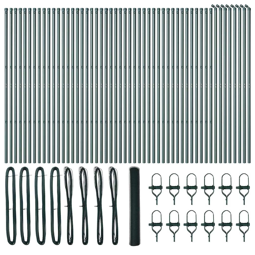 Palo della recinzione Verde 100 x 1 m (maglia 13 mm)