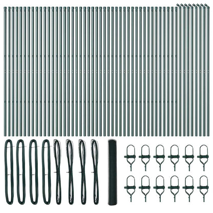 Palo della recinzione Verde 100 x 1 m (maglia 13 mm)