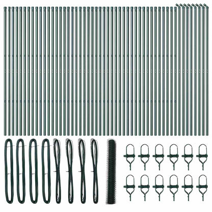 Palo della recinzione Verde 100 x 1 m (maglie da 50 mm)