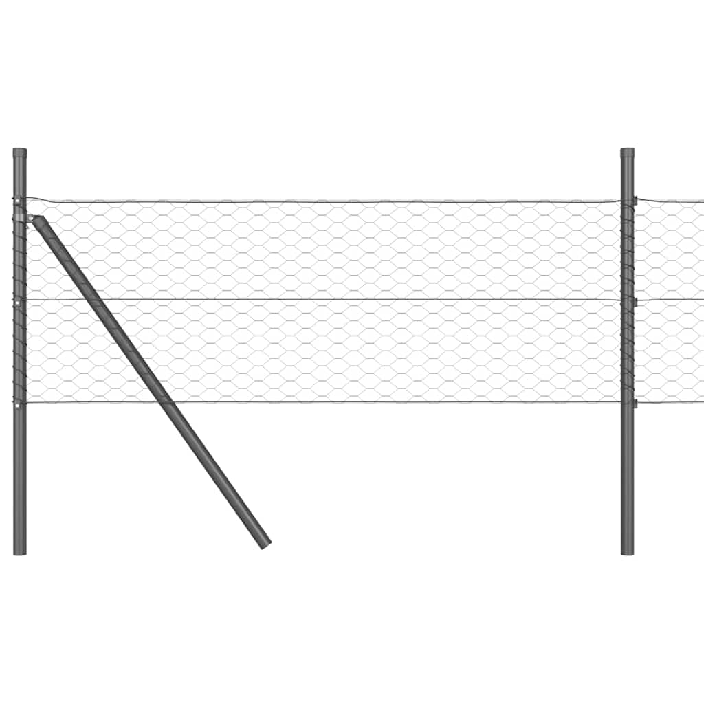 Palo della recinzione Grigio 10 x 0,4 m (rete da 36 mm)