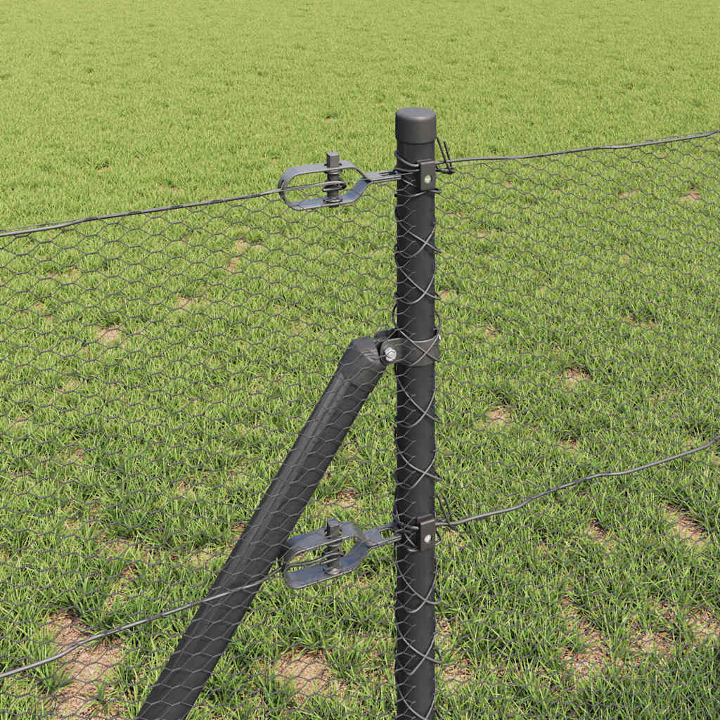 Palo della recinzione Grigio 10 x 0,6 m (rete 13 mm)