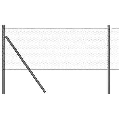 Palo della recinzione Grigio 10 x 0,6 m (rete da 25 mm)