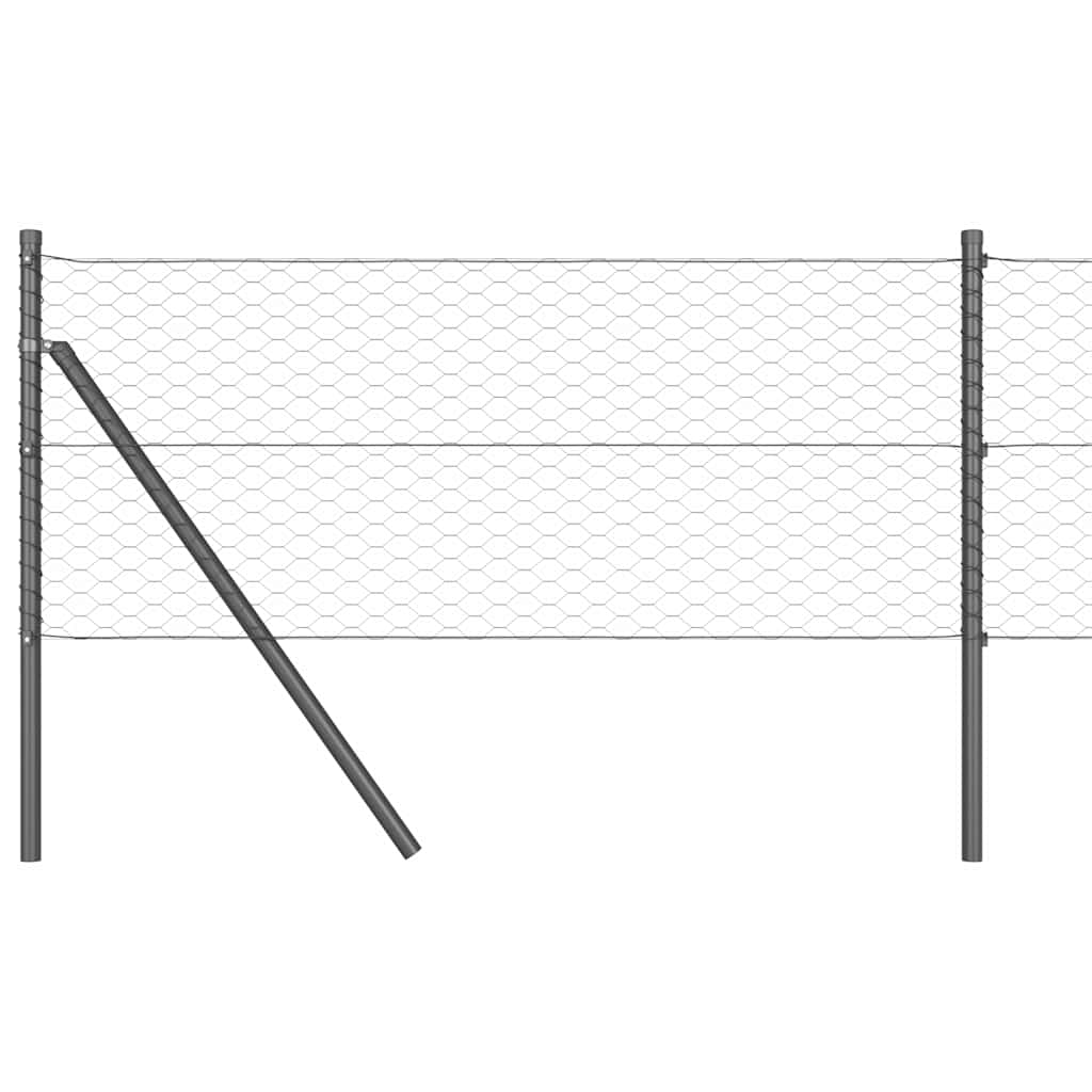 Recinzione esagonale da esterno da fissare a terra 10 x 0,6 m