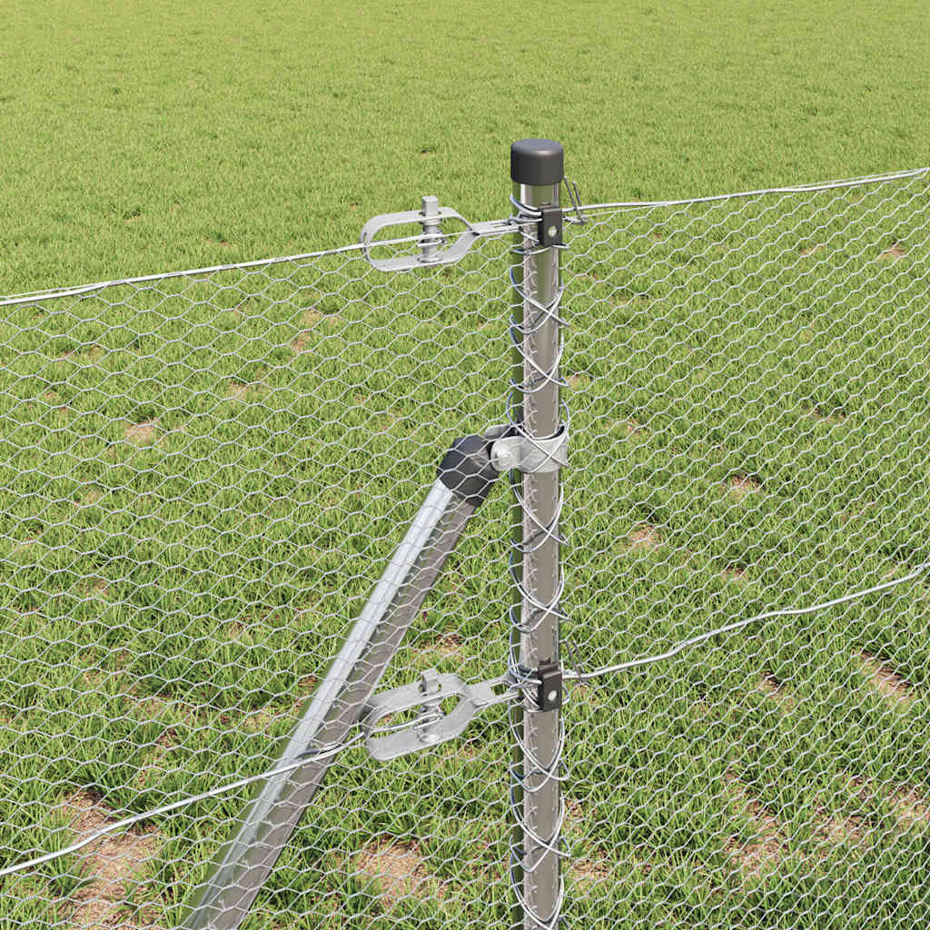 Palo della recinzione Argento 10 x 0,6 m (rete 13 mm) Acciaio