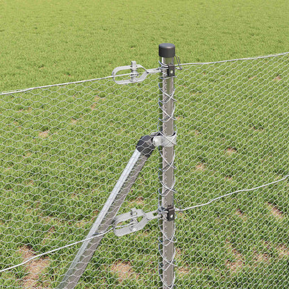 Palo della recinzione Argento 10 x 0,6 m (rete 13 mm) Acciaio