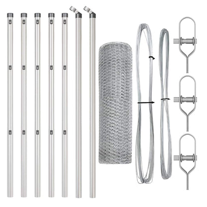 Palo della recinzione Argento 10 x 0,6 m (rete 13 mm) Acciaio