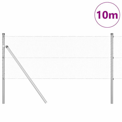 Palo della recinzione Argento 10 x 0,6 m (rete 13 mm) Acciaio