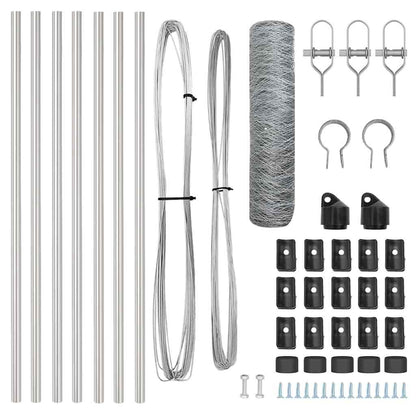 Palo della recinzione Argento 10 x 0,6 m (maglia 50 mm) Acciaio