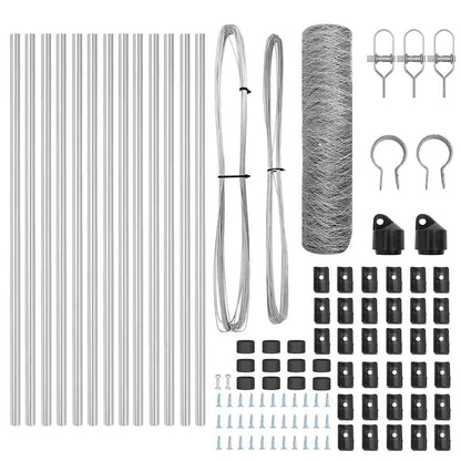Palo della recinzione Argento 25 x 0,6 m (rete 50 mm) Acciaio