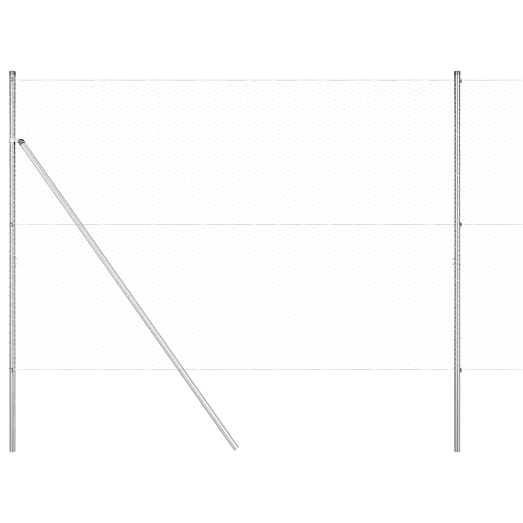 Palo della recinzione Argento 25 x 1,5 m (rete da 25 mm)