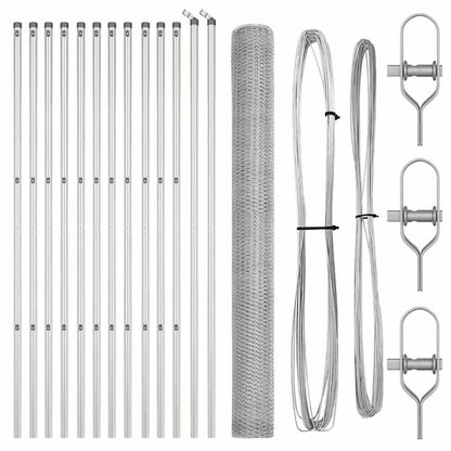 Palo della recinzione Argento 25 x 1,5 m (rete da 25 mm)