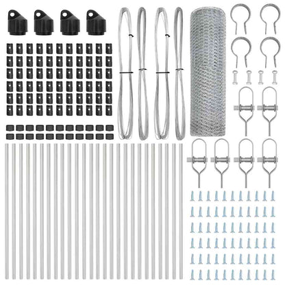 Palo della recinzione Argento 50 x 0,4 m (rete 13 mm) Acciaio