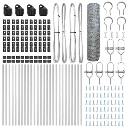 Palo della recinzione Argento 50 x 0,4 m (rete 36 mm) Acciaio