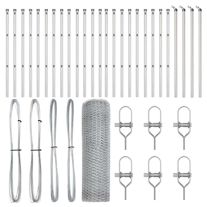 Palo della recinzione Argento 50 x 0,6 m (rete da 13 mm)