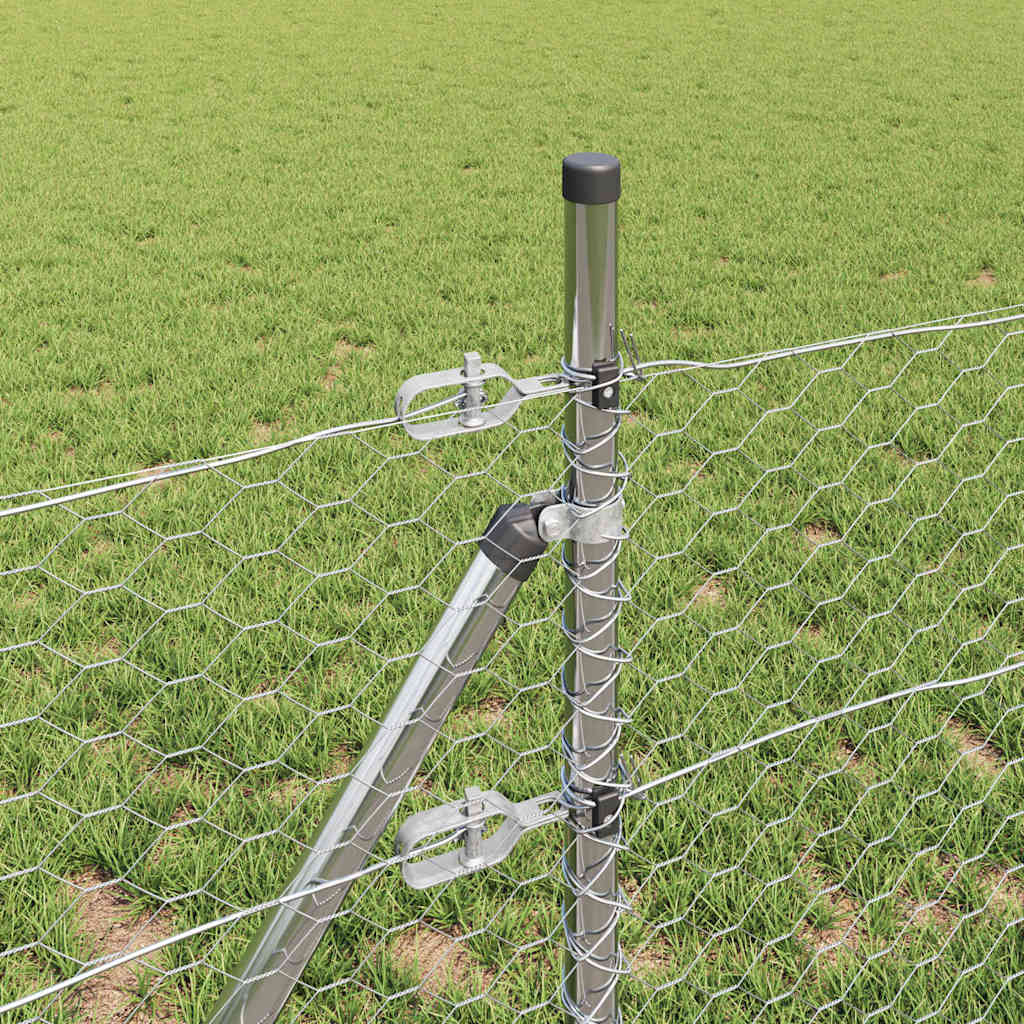 Palo della recinzione Argento 100 x 0,5 m (maglia 36 mm)