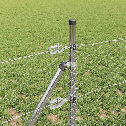 Palo della recinzione Argento 100 x 0,5 m (maglia 36 mm)