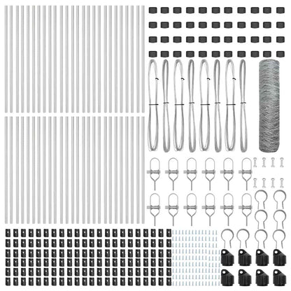 Palo della recinzione Argento 100 x 0,5 m (maglia 36 mm)